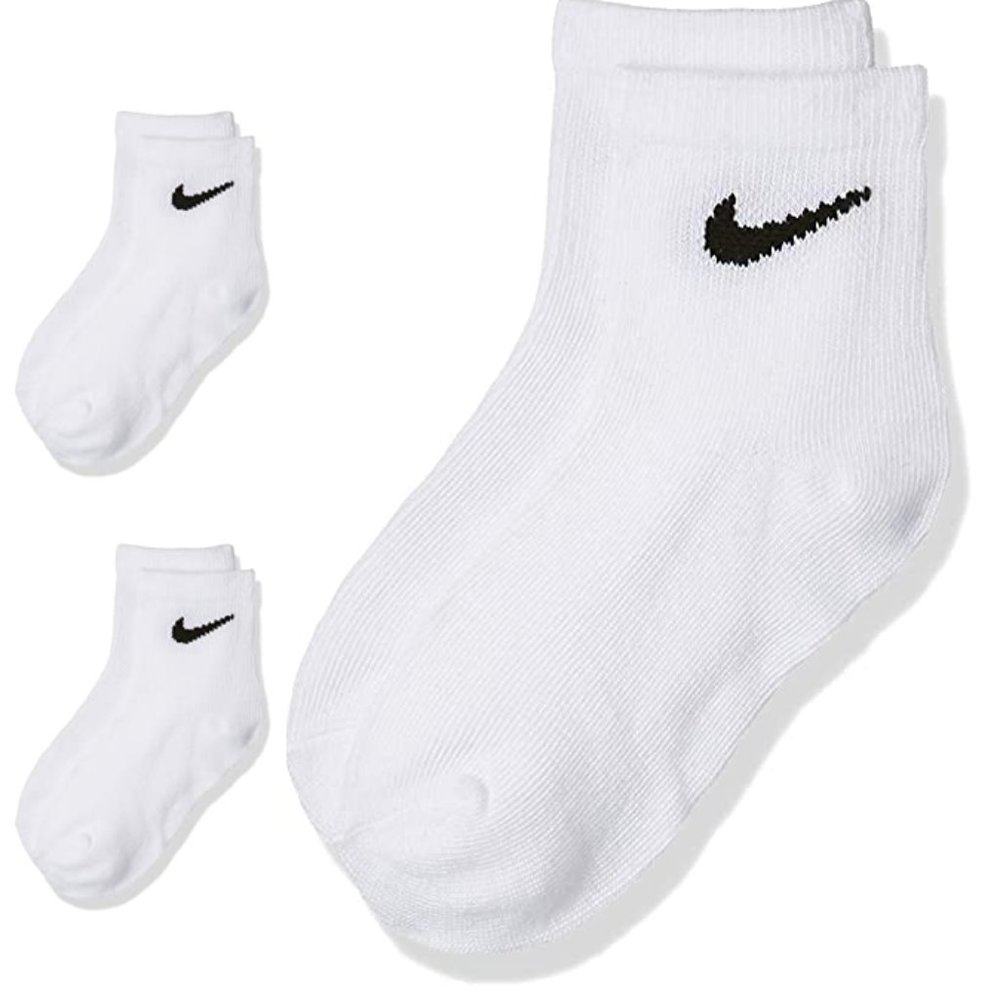 Nike Unisex Nhn Colourful Quarter Crew, White, 4-5